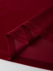 GlowEve Đầm dài tay nữ bằng nhung cổ tròn, thêu chỉ vàng ở eo, dáng chữ A, thanh lịch, phù hợp mặc hàng ngày, đi làm, phong cách đường phố Pháp cổ điển, đa năng, dự tiệc Giáng sinh, Năm mới, ngày lễ, công sở, trang trọng, màu đỏ tía, thu đông. - Màu Đỏ Sâu - Xem 9