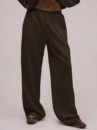 MUSERA Överdimensionerade fleecebyxor Casual Lounge Joggers Mysiga joggingbyxor Loungebyxor Vår