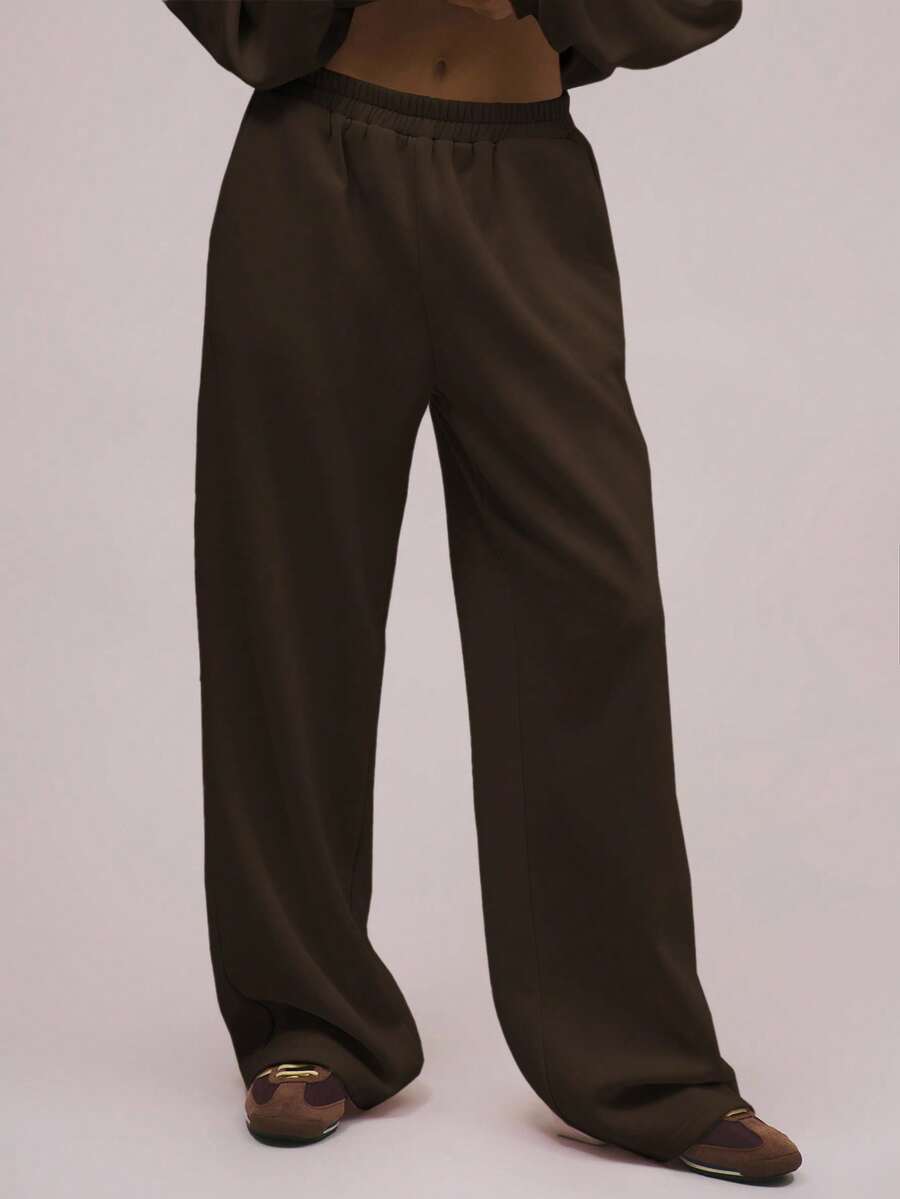 MUSERA Oversized Fleece Sweatpants  Casual  Lounge Joggers   Cosy Joggers Pants Lounge Spring - Chocolate Brown - View 1