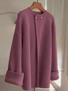 GlowEve Nuevo cárdigan elegante para mujer, moda minimalista versátil y elegante al estilo europeo y americano