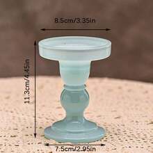 Joivida 1个玻璃烛台，透明水晶烛台，适用于蜡烛，优雅烛台，玻璃烛台，适合餐桌中心装饰，婚礼派对，圣诞节，感恩节，抛光工艺，圣诞节，情人节 - 彩色 - 查看 20