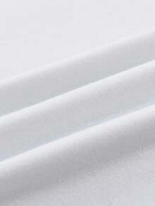 MTV | SHEIN Men's Casual Letter Graphic Round Neck Short Sleeve T-Shirt, Summer - White - View 7