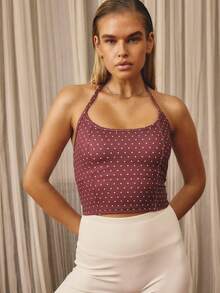 Aralina 休闲露背吊带短款上衣，可爱夏季运动风，适合海滩、度假和机场等场合。 - 彩色 - 查看 1