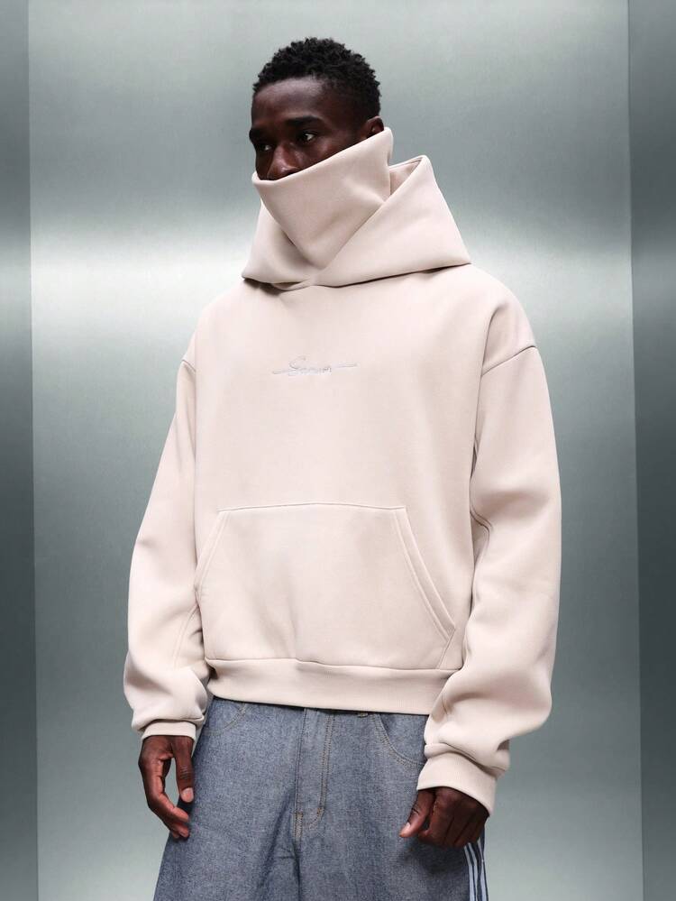 PLAYBOY X SUMWON Oversized Crop Hoodie With Centre Pocket