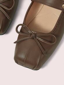 CUCCOO DOLLMOD Bailarinas elegantes con correa, zapatos planos estilo Mary Jane para mujeres - Marrón Mocha - Ver 5