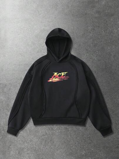 Street Life Men's Casual Loose Fit Versatile Fashion Hoodie Sweatshirt