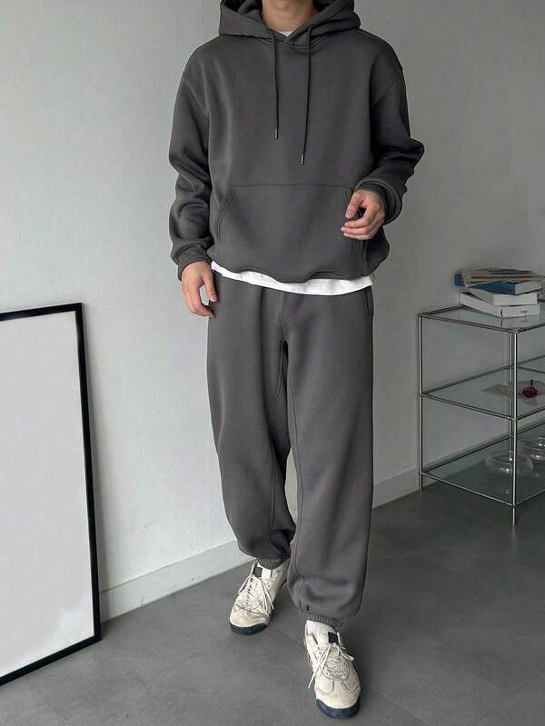 DAZY Men's 2 Pieces Hoodie Set With Pocket, Drawstring Pants,Fall Clothes