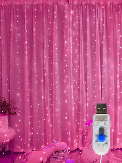 1pc Multi-Color Curtain Lights, LED Decorative Lights, Hanging Fairy Lights, 8 Lighting Modes, For Weddings, Home, Bedroom, Outdoor, Walls, Garden, Party DecorHalloween Decor Christmas Decoration Thanksgiving Wedding Home Decor Home Decor Fall Decor Autumn Decor Birthday Decorations For Gifts Party Supplies Indoor Holiday Festival Decor Wall Decor Halloween Ornaments