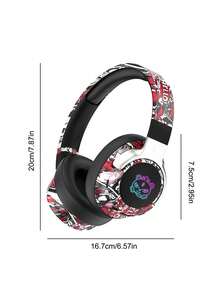 JMMO "350mAh P2988" 2025 New Graffiti Over-Ear Wireless Headphones, Multi-Device Compatible, Ultra-Long Battery Life, Suitable For Gaming And Music - Multicolor - View 6