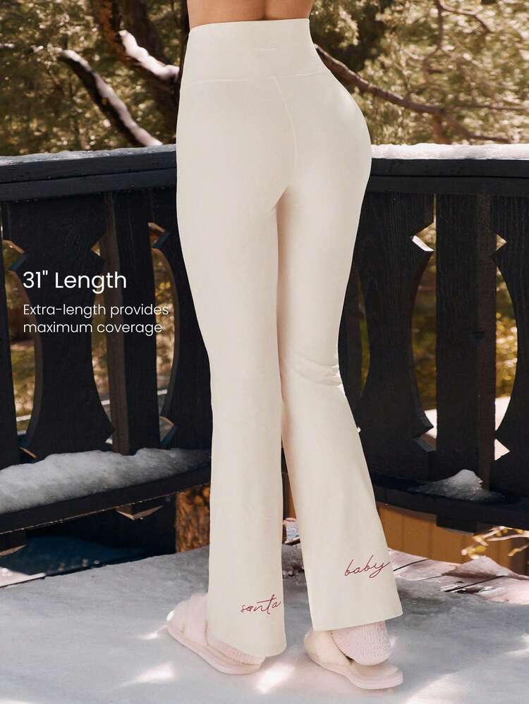 31" FeatherFit™ Merry Mode Soft Stretchy Sweat-Wicking Flared Leggings Holiday Christmas Outdoors Yoga Pilates Studio Wear Spring Summer