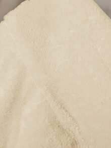 SHEIN Clasi 女式拉链连帽泰迪熊衬里绗缝大衣（秋冬） - 咖啡棕 - 查看 12