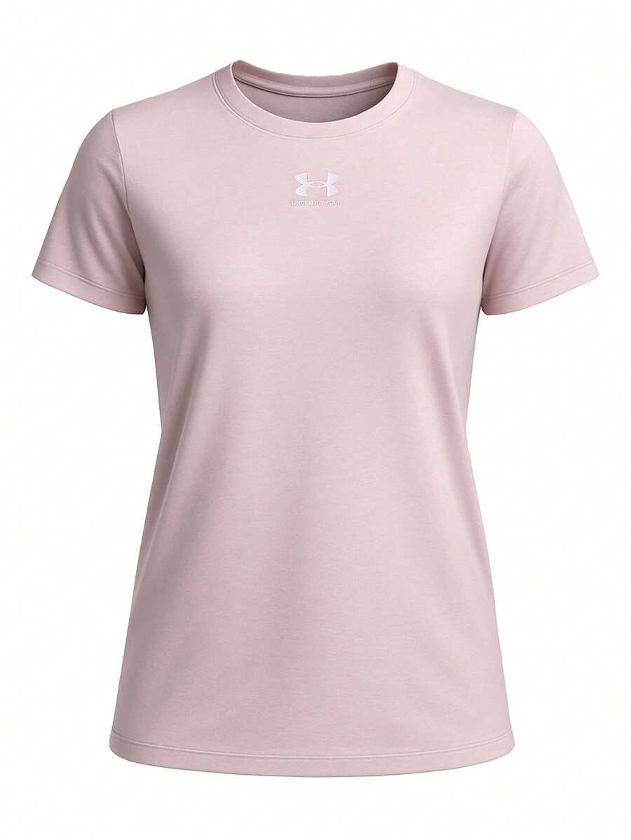 Under Armour Rival Women's Short Sleeve Prime Pink - Light Rose/WHT - View 1