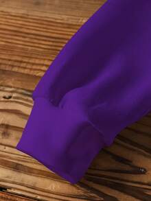 BATMAN X SHEIN 秋季小男孩休闲字母蝙蝠印花圆领运动衫 - 白色 - 查看 4