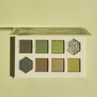 SHEGLAM Virtuous Virgo Palette 8 色閃光霧面眼影盤綠金閃亮亮片高色素持久可混合專業眼影夏季眼影 品牌 美容 化妝 化妝品 適合女性與女孩 完美搭配夏季春季 Y2K 時尚 流行 生日 母親節禮物 假期 派對準備就緒 最佳顏色