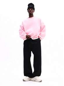 SUMWON斜纹罗纹运动裤，休闲居家穿着舒适，日常百搭。 - 黑色 - 查看 3