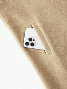 MOTF PREMIUM BROWN OVERCOAT WITH FAUX PEARL BUTTON, DETACHABLE BELT - Brown - View 6