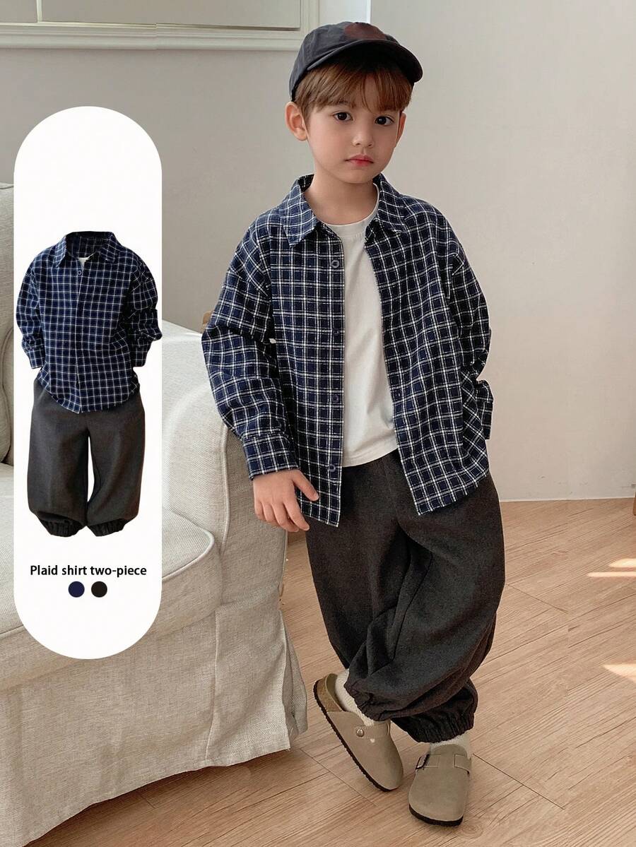 DAZY Toddler Boys' Shirt Set - Navy Blue - View 1