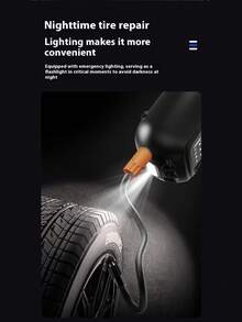 JMMO ZLP-003 高容量多电池 2*2000mAh 4000 mAh 总电池容量无线车载气泵 | 高压快速充气，轿车电动轮胎充气泵 无线汽车轮胎 | 便携式高压泵，汽车轮胎快速充电 包含照明灯 适用于摩托车、自行车、篮球、足球、排球和汽车。