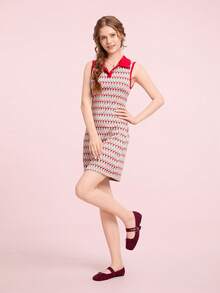 CUCCOO DOLLMOD Chic Ballet Style Mary Jane Flat Shoes For Women For Christmas - Burgundy - View 10