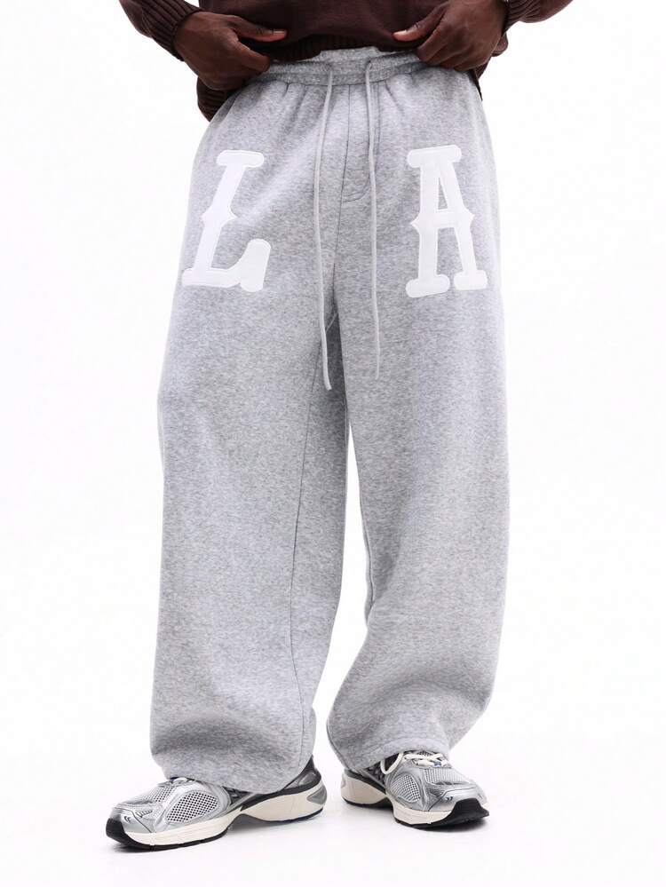 Graphic Sweatpants With Letters Print