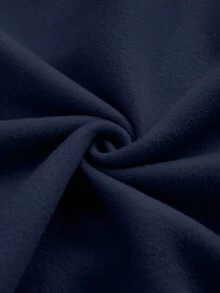 INAWLY 女士字母印花落肩长袖卫衣搭配格子阔腿裤休闲套装 - 藏蓝色 - 查看 4