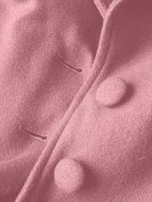 Sweetra Áo khoác ngoài dài màu nâu-xanh lá cây thanh lịch, sang trọng, thời trang thu đông cổ điển đa năng, thoải mái, vừa vặn, đầm bó eo cho nữ - Hồng - Xem 4