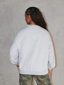 Steph T Lässiger Vintage-Car-Muster-Muster Loose Fit Rundhals-Sweatshirt mit Langarm für Frauen