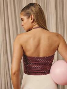 Aralina 休闲露背吊带短款上衣，可爱夏季运动风，适合海滩、度假和机场等场合。 - 彩色 - 查看 2