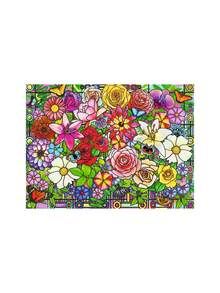 Ravensburger Tiffany Flowers 100 Pieces Adults Puzzles 9 Years+ 12001364 - Multicolor - View 2