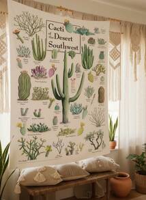 Cirelle Nordic Large Pine Tree Tapestry - Bedroom Headboard/Sofa Decorative Hanging Cloth, Artistic Wall Hanging For Bohemian-Style Room Decor - Multicolor - View 3