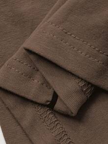 DAZY Men's Autumn Lapel NeckLong Sleeve Single-Breasted Shirt And Pants Pajama Set - Coffee Brown - View 6