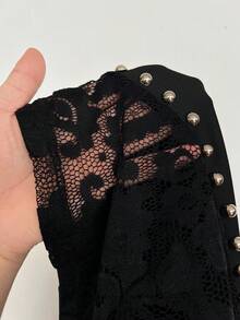 Whyspr Quần short ren cổ điển co giãn mới dành cho nữ cỡ lớn, quần short mini rách gợi cảm, phong cách đường phố Y2K, thích hợp cho các buổi đi chơi, mặc hàng ngày, Giáng sinh, Lễ tạ ơn, Lễ Phục sinh, Tiệc năm mới, Trở lại trường, Tiệc sinh nhật, Lễ hội âm nhạc, Ngày lễ tình nhân, Hòa nhạc, Xuân/Hè/Thu - màu đen - Xem 7