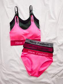 SHEIN 6 Stücke/Set farbenfrohe, modische Lingerie-Sets für Mädchen - Verschiedenfarbig - Übersicht 5