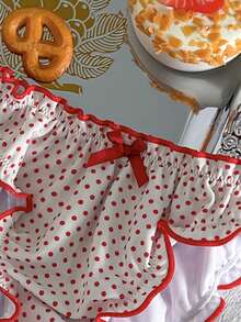 Swim Mod Random Bowknot Strap Backless Cute Women Swimwear Set, Spring/Summer - Multicolor - View 5