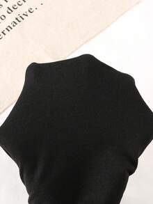 Sudadera de cuello redondo negra para niñas, Colección 2025, Sudadera de manga larga de cuello redondo para niñas de 4 a 7 años para primavera/otoño, Ropa casual elegante y linda para uso diario, vacaciones, escuela, viajes y actividades al aire libre - Negro - Ver 7