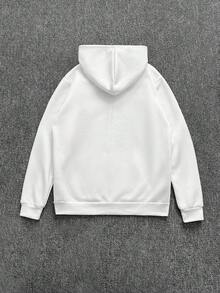 INAWLY 女士复古字母创意纽约字母数字印花卫衣，时尚休闲连帽卫衣，适合秋冬季日常穿着 - 白色 - 查看 2