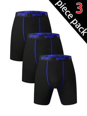 Velminro سراويل داخلية مطبوع عليها حروف للرجال ذات خصر مطاطي عادي