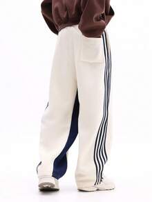 SUMWON 低裆运动裤，侧边拼接撞色设计，饰有赛车条纹，休闲慢跑裤