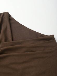 GlowEve Women's Lightweight Shawl Collar Sweater, Slim Fit Knit Top, Elegant Autumn Pullover - Coffee Brown - View 5