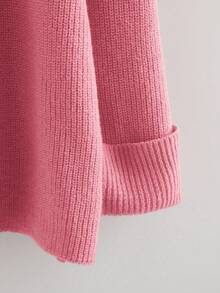 GlowEve New Stylish Cardigan For Women, European And American Chic Versatile Minimalist Fashion Knit Top - Hot Pink - View 3