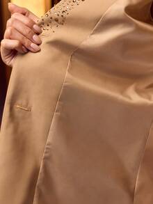 MOTF PREMIUM 女士高级水钻装饰西装外套 - 咖啡棕 - 查看 9