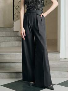 Anewsta Women's Casual Loose Fit Suit Pants For Office, Commuting, School