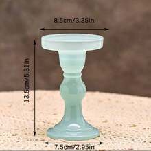 Joivida 1个玻璃烛台，透明水晶烛台，适用于蜡烛，优雅烛台，玻璃烛台，适合餐桌中心装饰，婚礼派对，圣诞节，感恩节，抛光工艺，圣诞节，情人节 - 彩色 - 查看 13