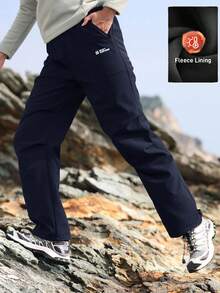 In My Nature 女士休闲保暖内衬暖口袋裤，百搭，适合徒步旅行 - 藏蓝色 - 查看 1