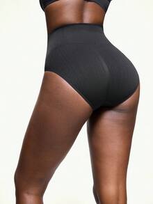 SHAPORA Seamless High Waist Shapewear Panty - Black - View 2