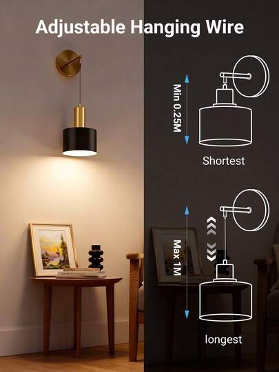 Teckwe Wand Lamps, Home Bedroom Living Room ative Lights, Adjustable Lighting view 6