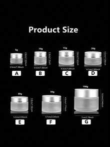 1PC Frosted Glass Cream Jar Liquid Foundations Face Cream Bottles Eye Shadow Lip Balm Makeup Jar - Silver - View 11