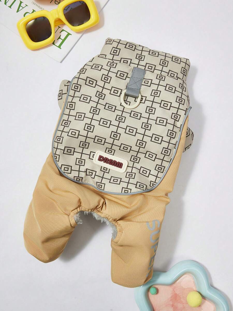 PETSIN Cuddly Thick Pet Jumpsuit – Cute Four-Legged Fleece Pajamas For Small Dogs & Cats, Cozy Autumn/Winter Outfit For Play And Relaxation