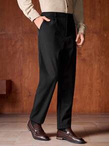 Officeau 男士冬季正装裤，保暖内衬正式长裤，绅士休闲设计长裤，复古男士正装裤