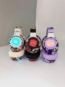 JMMO "350mAh P2988" 2025 New Graffiti Over-Ear Wireless Headphones, Multi-Device Compatible, Ultra-Long Battery Life, Suitable For Gaming And Music - Multicolor - View 9